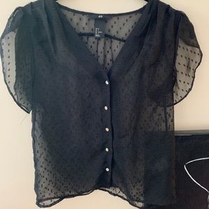 HM button down blouse